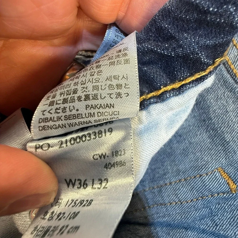 Levis 514 Straight Fit Mens Jeans Dark Wash Denim W36 L32 Blue 00514-0978